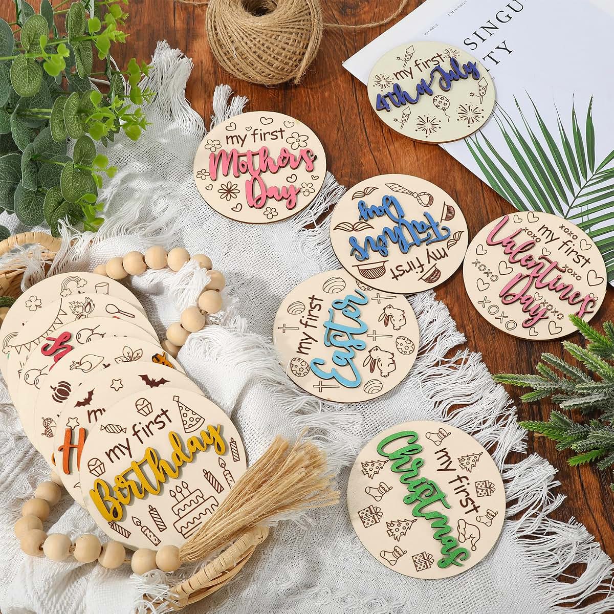 Holiday Milestone Cards Set for Photography Prop Collection