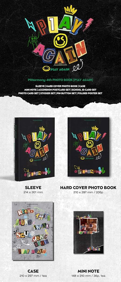 Genie Music P1Harmony 4th Photo Book P1ay Again