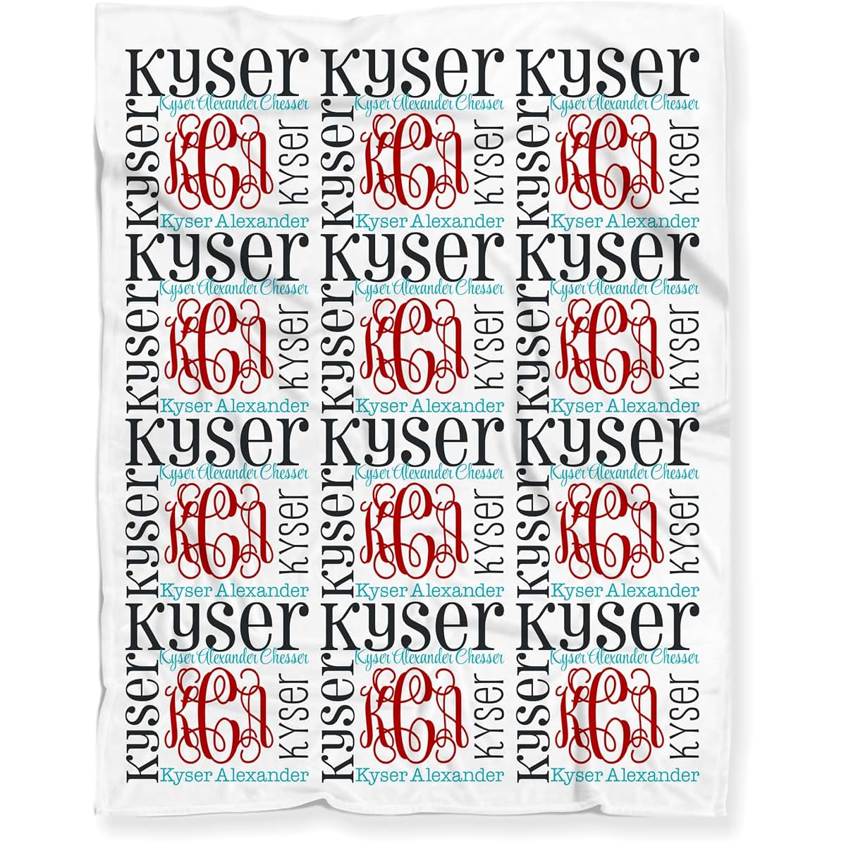 CarefreeTees Personalized Baby Name Blanket Monogrammed