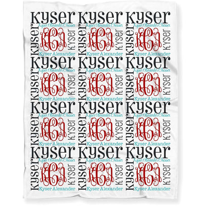CarefreeTees Personalized Baby Name Blanket Monogrammed