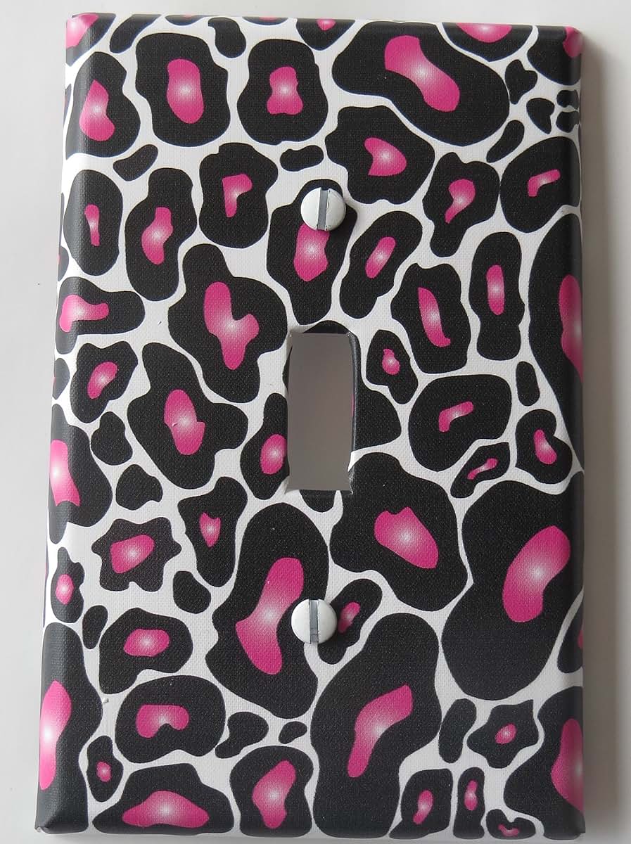 Presto Light Switch Plate Covers Hot Pink Black Leopard Print Switch Plate Cover