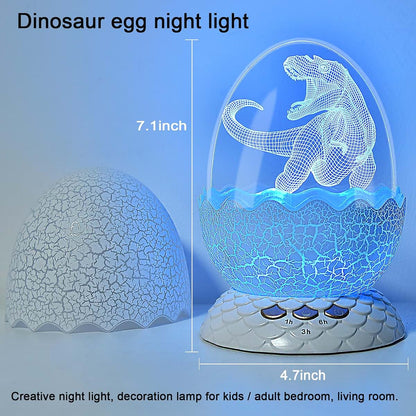 Portable Dinosaur Egg Night Light for Kids Room Decor