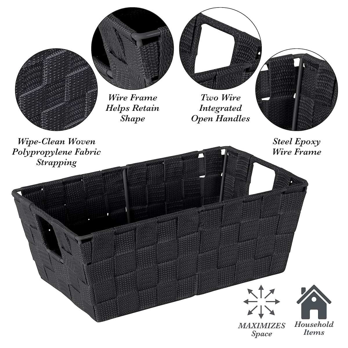 Simplify Woven Storage Tote Basket for Nursery Organization