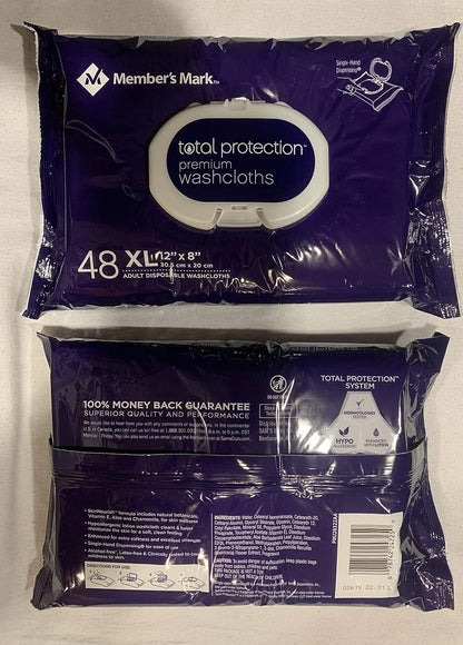 Member's Mark Adult Washcloths Set