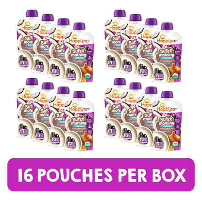 HappyTot Organics Super Morning Fruit & Oat Blend Pouches