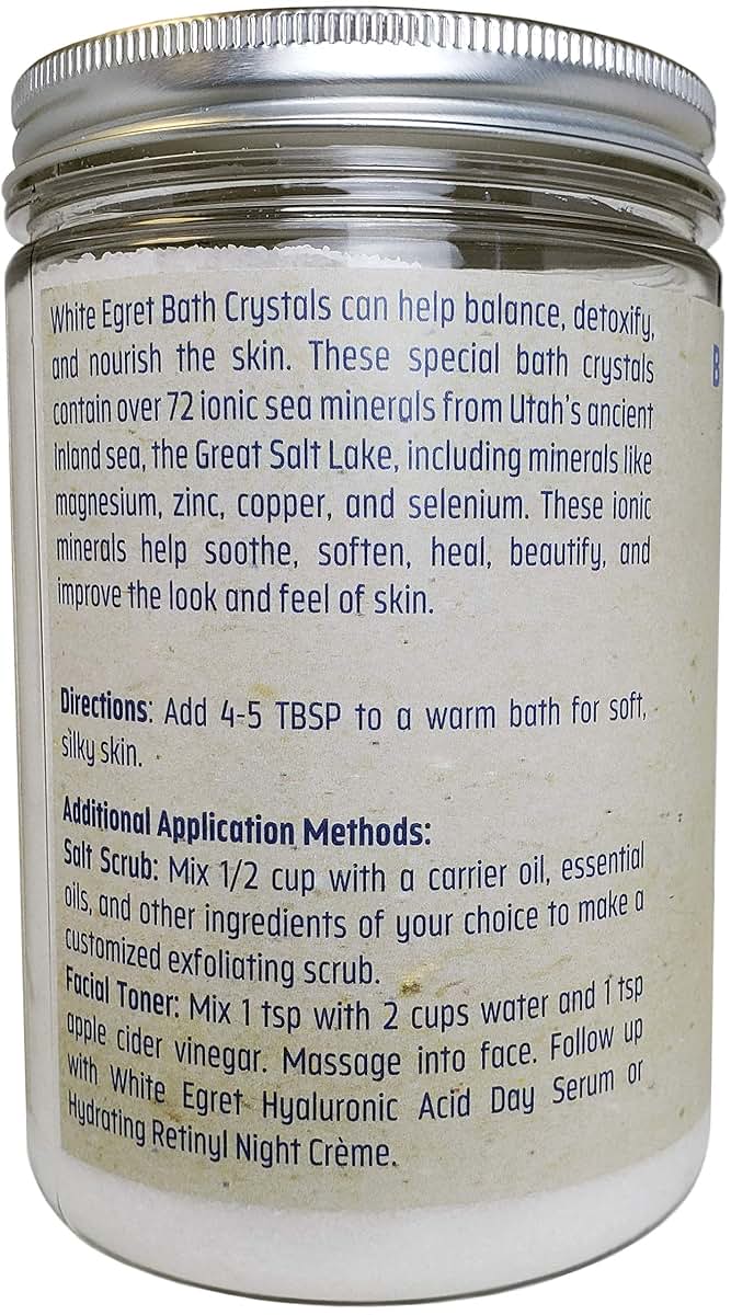 White Egret Bath Crystal 30 Ounce Mineral Salt (photo 2)