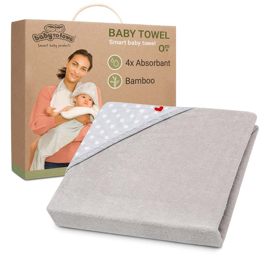 BabyToLove Extra Large Smart Baby Towel | Oversized Hooded Towel for Newborns & Toddlers | Soft & Thick Bath Wrap