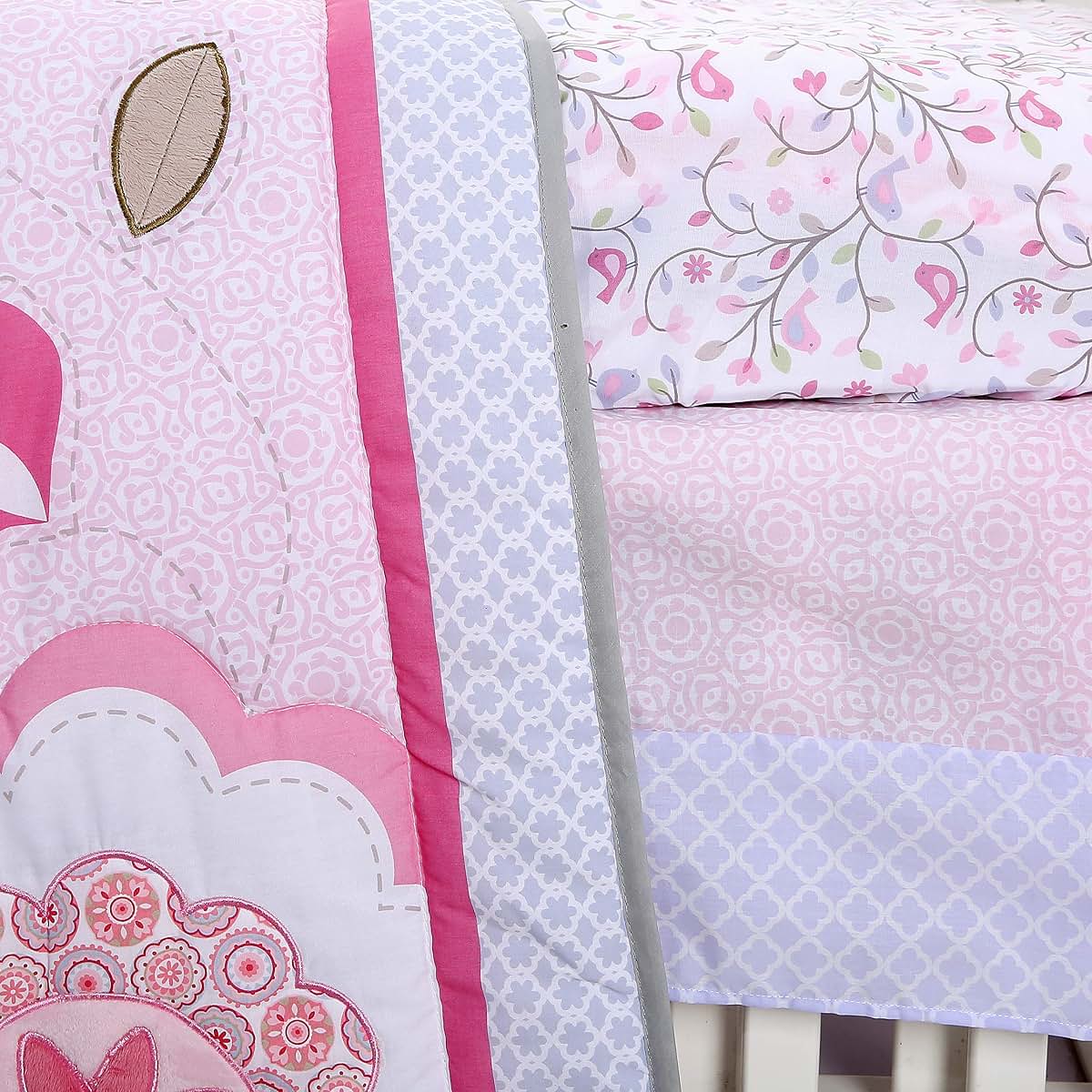 Sparktacular Chirpy The Bird 3pc Cotton Crib Bedding Set (photo 3)