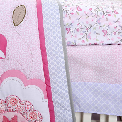 Sparktacular Chirpy The Bird 3pc Cotton Crib Bedding Set (photo 3)