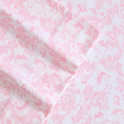 Laura Ashley Twin Sheet Set with Fitted Sheet and Pillowcase, Deep Pocket Microfiber