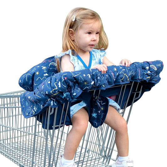 Shop-A-Tot Shopping Cart Cover With Padded High Chair Seat And Toys