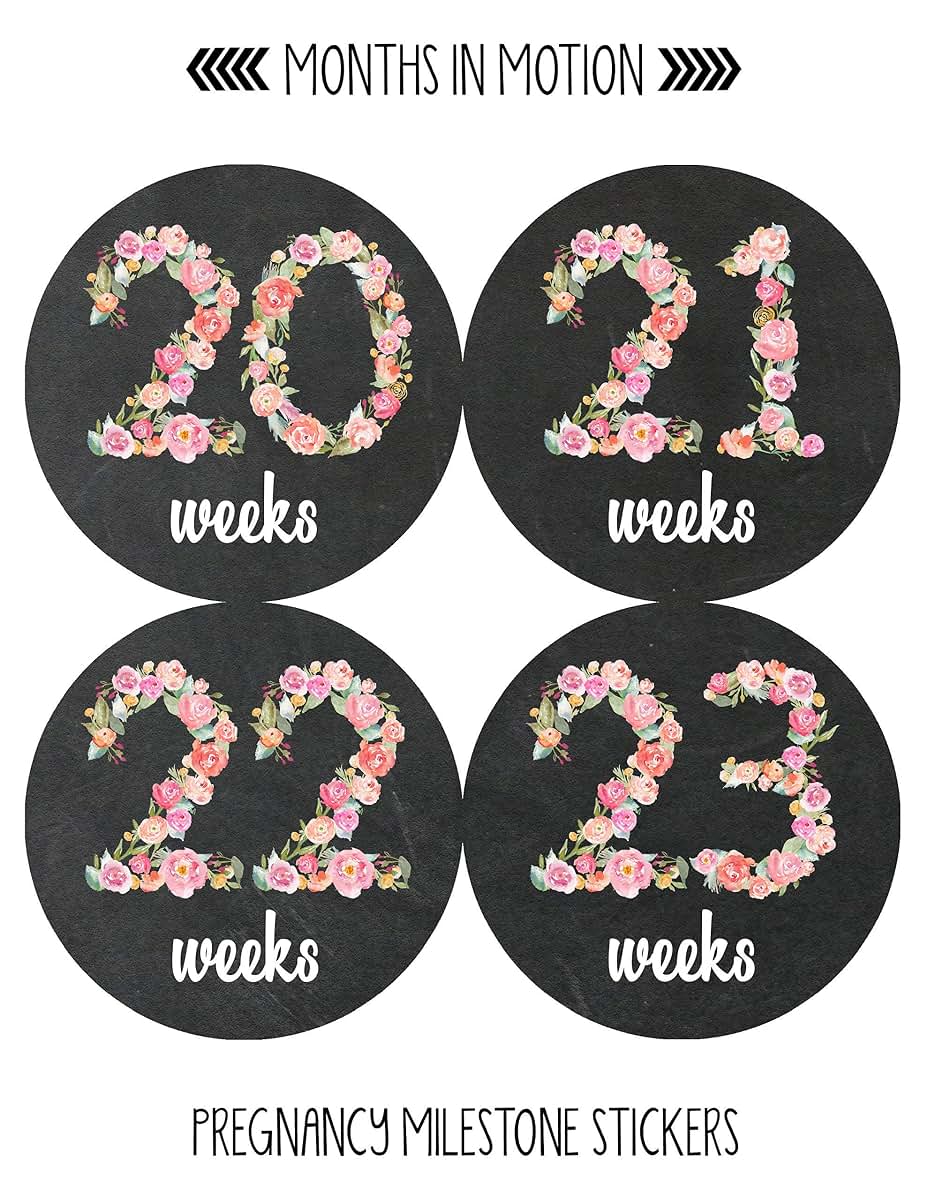 Months In Motion Pregnancy Weekly Belly Growth Stickers - 36 Piece Set (photo 4)