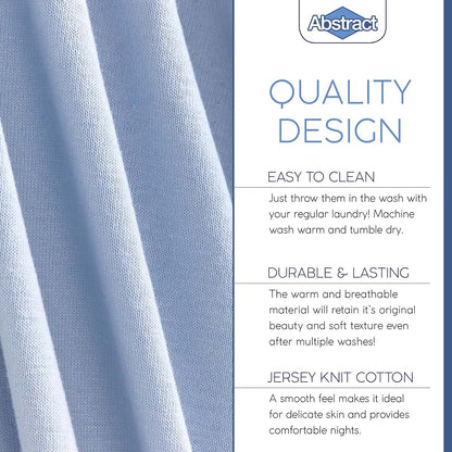 Abstract Baby Solid Jersey Knit Fitted Crib Sheet (28" x 52", Blue) (photo 4)