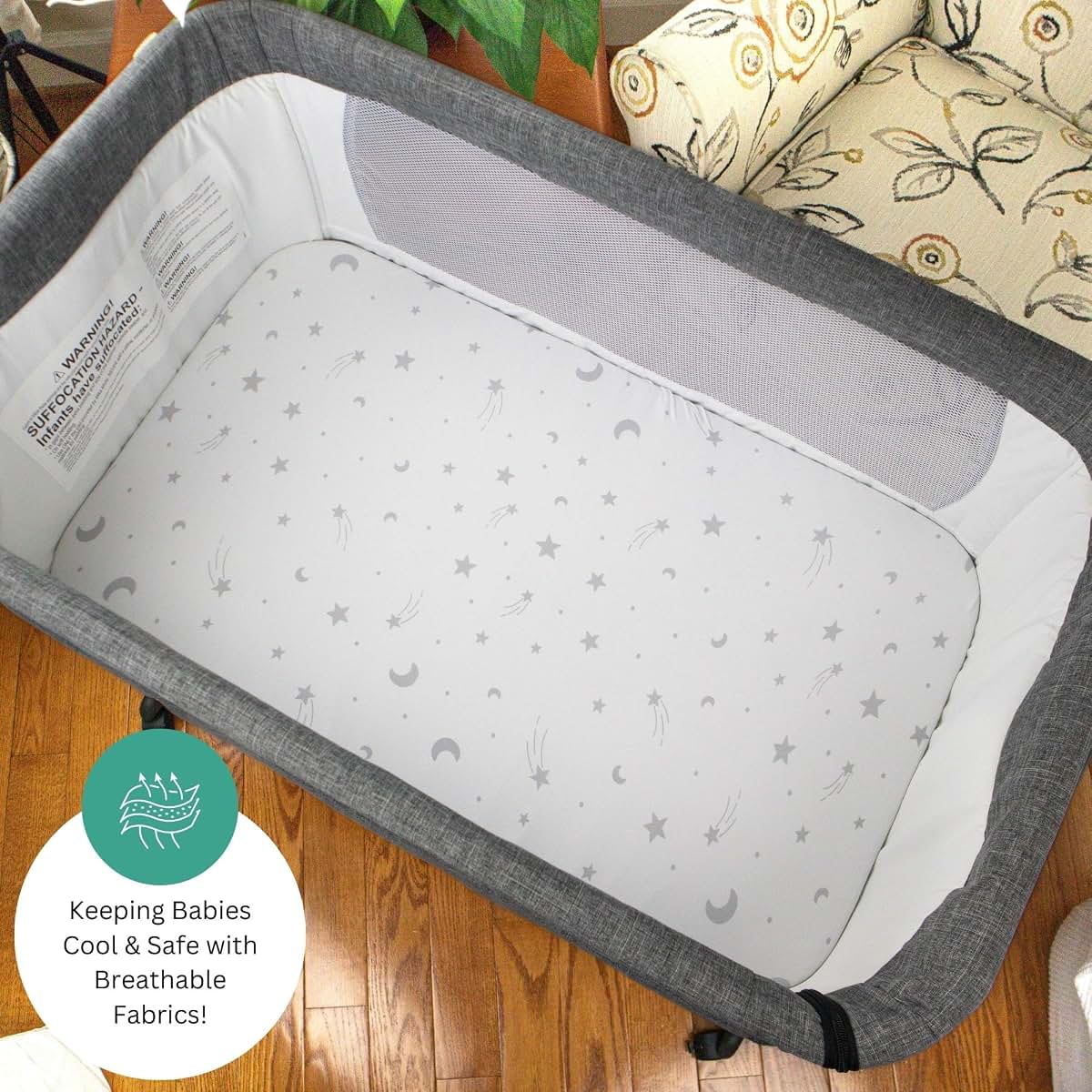 TANSY PANDA Bassinet Sheets for Angelbliss, Koolerthings, Chicco LullaGo, BCOL, Semphis Bassinet Bedside Sleeper by