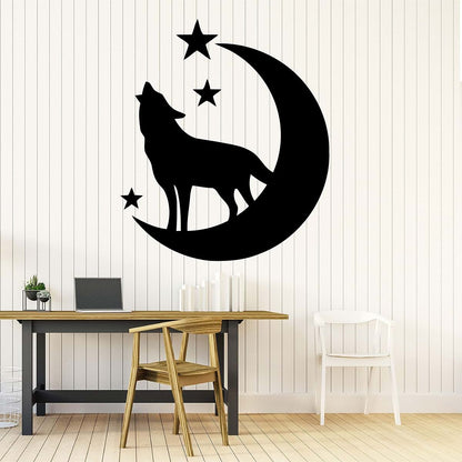 Decals Mall Wolf Wall Decals Room Décor - Wolves Wall Art Vinyl Stickers - Wolf Decorations Pictures for Home Bedroom