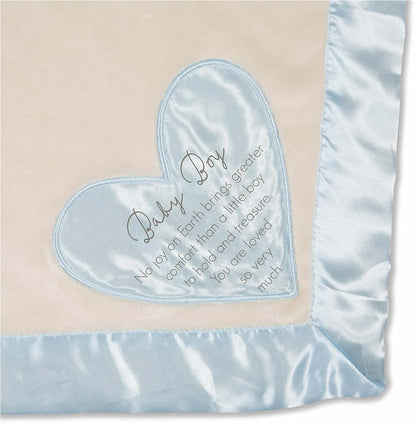 Pavilion Gift Company Baby Boy Royal Plush Blanket With Silk Edge