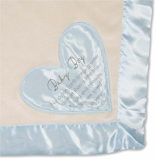 Pavilion Gift Company Baby Boy Royal Plush Blanket With Silk Edge