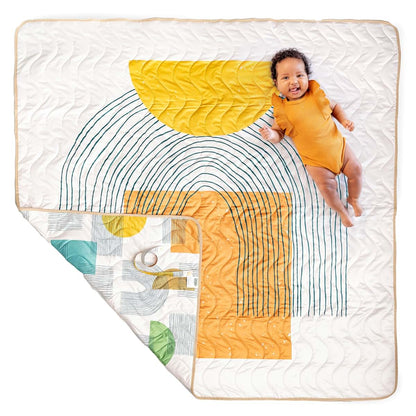 Kinder Cloth Diaper Co Adventure Play Mat - Machine Washable, Reversible, Water-Resistant, Quilted Blanket