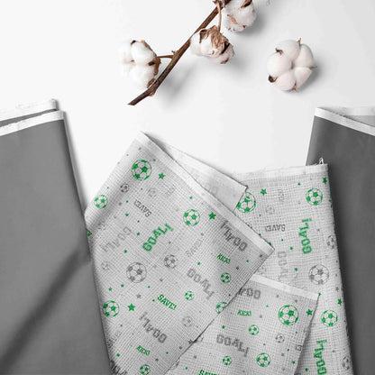 Bacati Soccer Ball Muslin Sleep Sack, Green/Grey, Small (photo 2)
