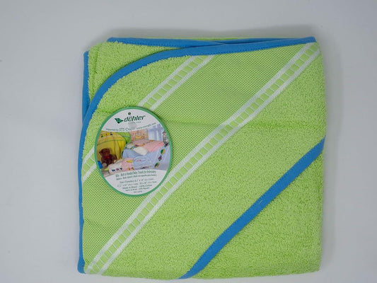 STS Crafts Cross Stitch Hooded Baby Towel - Green