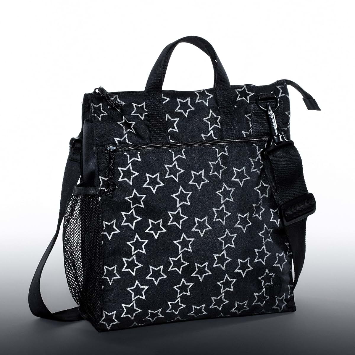 Lassig Casual Buggy Diaper Bag Reflective Star Black with Stroller Hooks (photo 3)