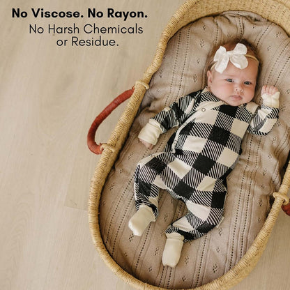 Fifi & Ry Bamboo Lyocell Ribbed Convertible Footie Romper for Sensitive Skin (photo 4)