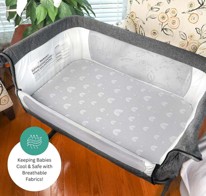 Tansy Panda 3-Pack Bassinet Fitted Sheets For Rectangular Bedside Sleepers (photo 4)