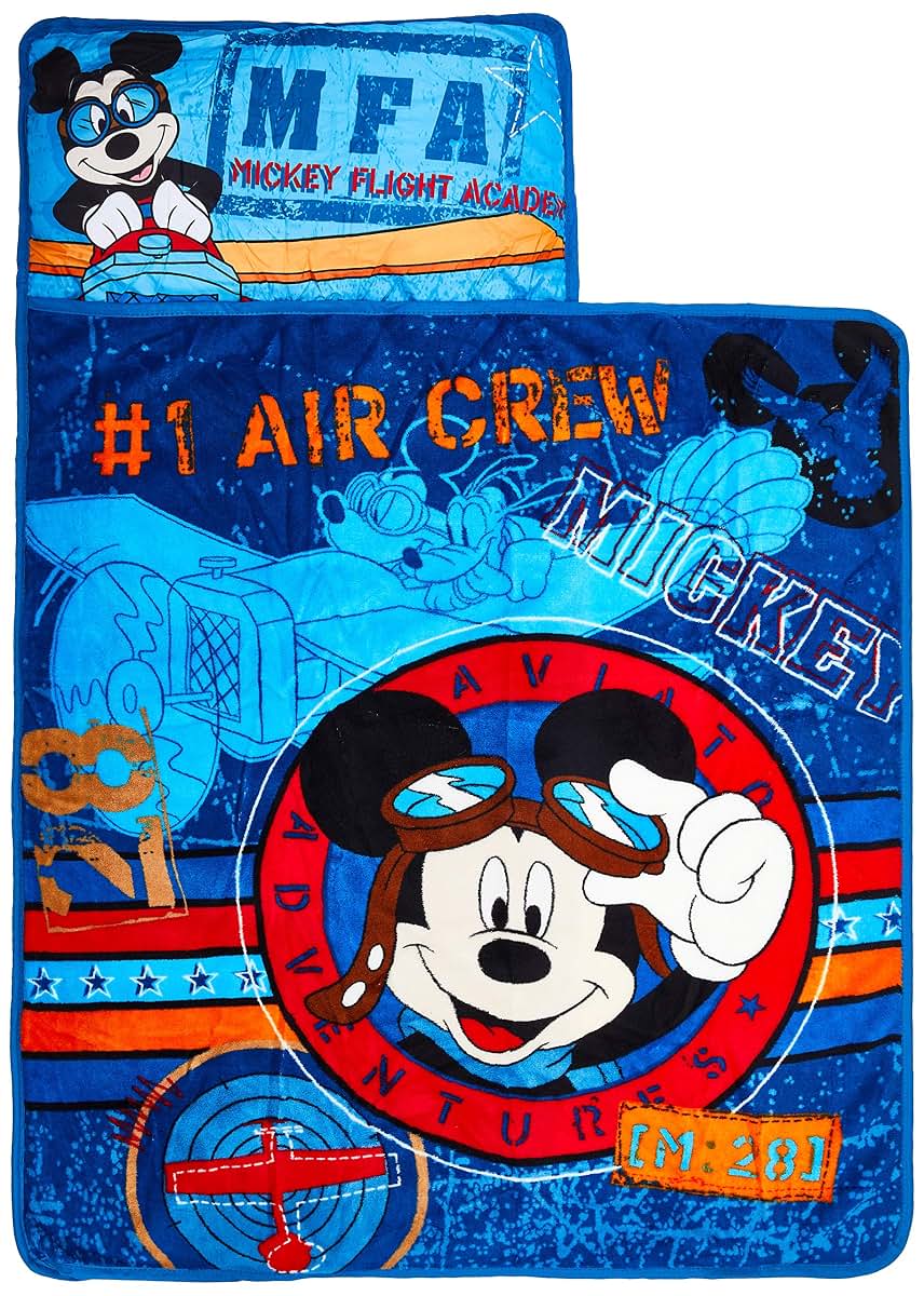 Disney Mickey's Flight Academy Rolled Nap Mat for Toddlers