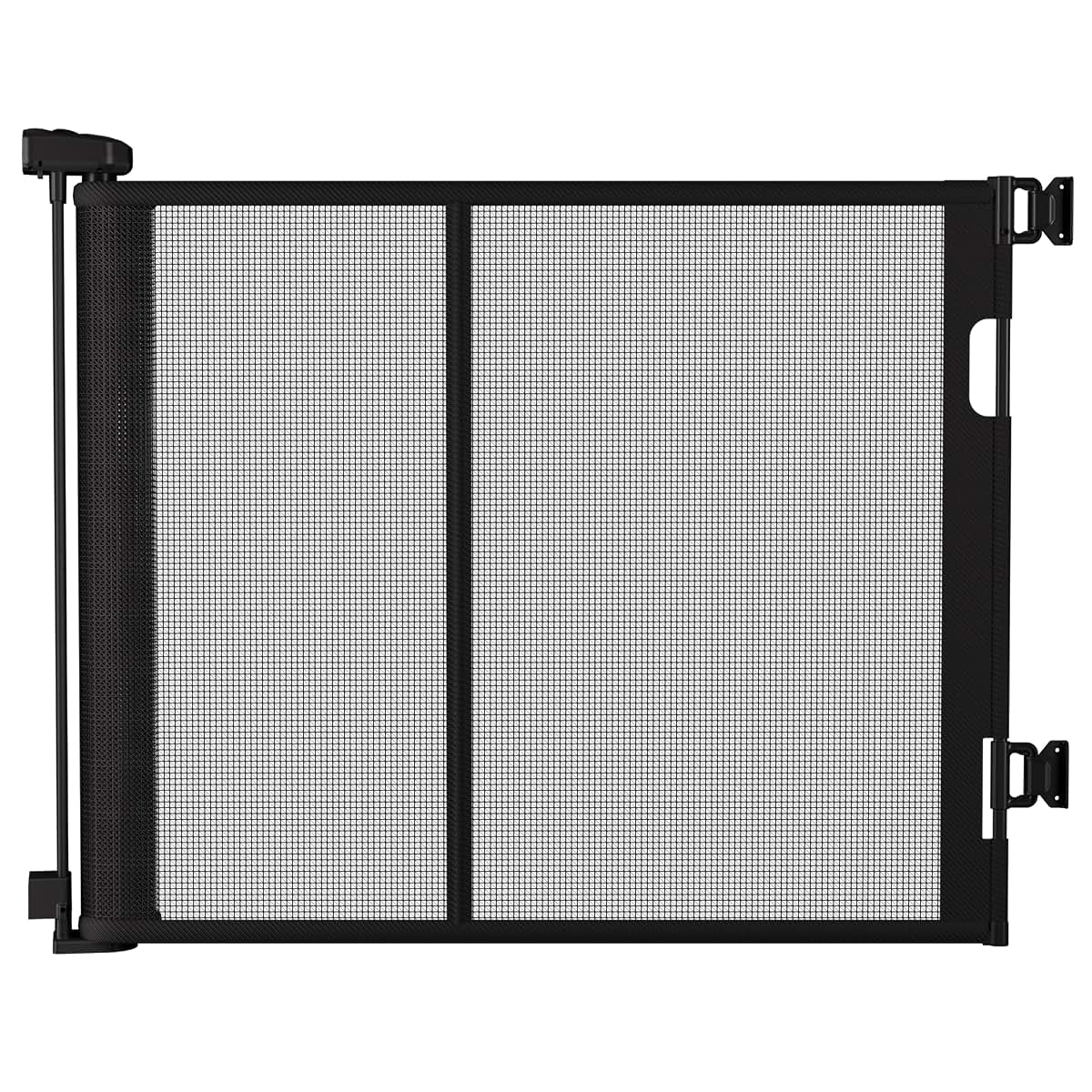 Colbabe 120 Inch Extra Wide Retractable Baby Gate, 34 Inch Tall Mesh Safety Barrier for Hallways and Stairs, Black