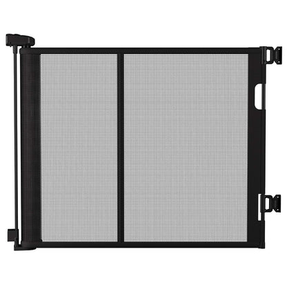 Colbabe 120 Inch Extra Wide Retractable Baby Gate, 34 Inch Tall Mesh Safety Barrier for Hallways and Stairs, Black