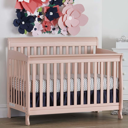 Suite Bebe Riley 4 In 1 Convertible Baby Crib In Coral