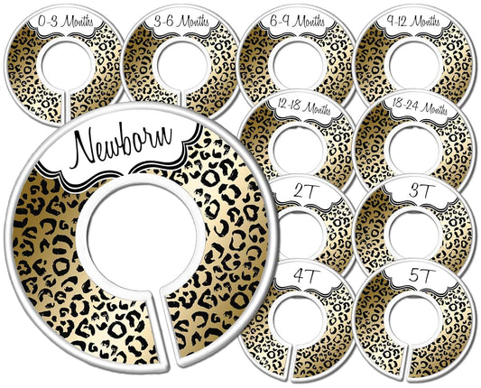 CarrieDee Handcrafted Baby Closet Dividers Set Of 11, Newborn To 5T Safari Print