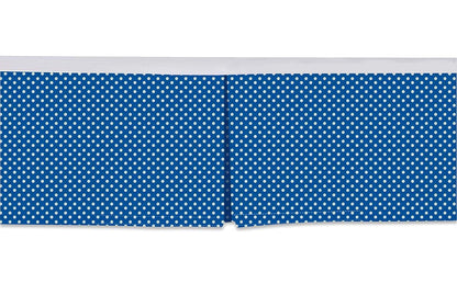 Bacati - Mix N Match Pin Dots Crib/Toddler Bed Skirt Dust Ruffle (Blue) (photo 4)