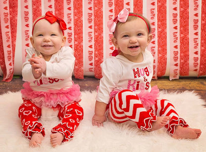 Funny Girl Designs Valentines Day Sequin Heart Satin Bow Baby and Toddler Headband