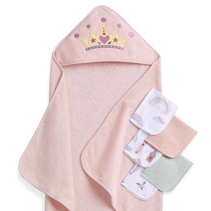 Evolur Enchanted Dreams 6 Pc Baby Gift Set With Hooded Towel