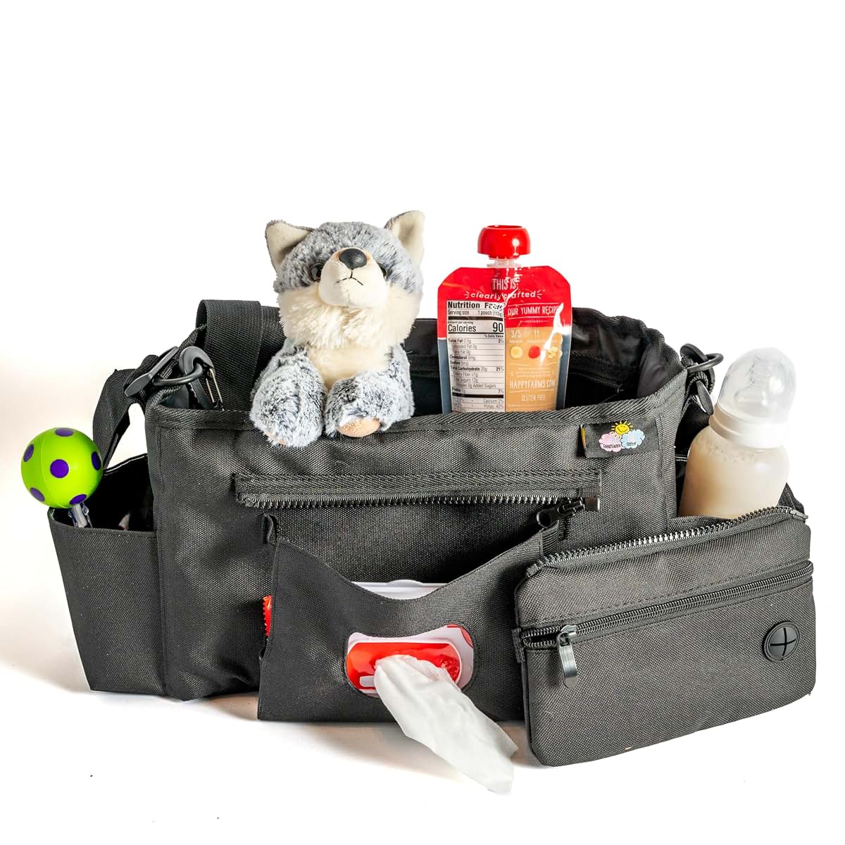 Renaissance Baby - Universal Stroller Organizer - Multifunctional Stroller Caddy With Cup Holders - Non Slip Straps For (photo 2)