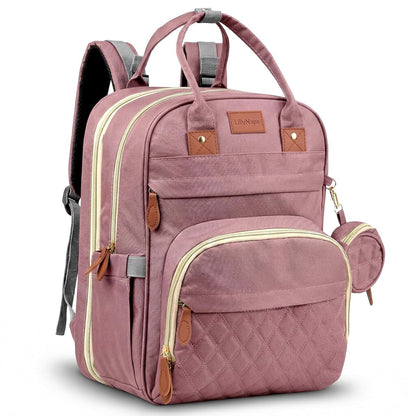 LillyNaps Diaper Bag Backpack with Changing Station | 600D Oxford Waterproof Baby Bag for Mom & Dad | Large Baby Diaper