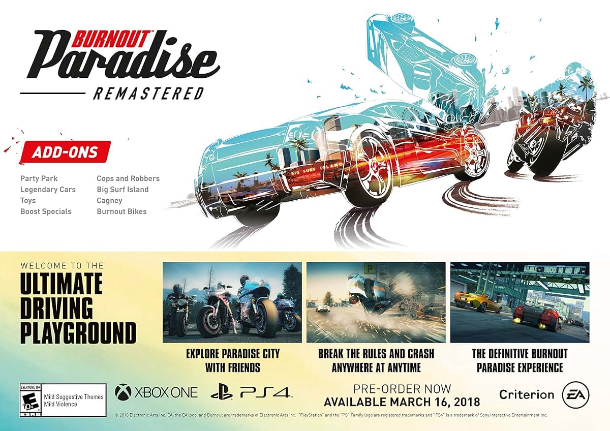 Burnout Paradise Remastered Import Video Game