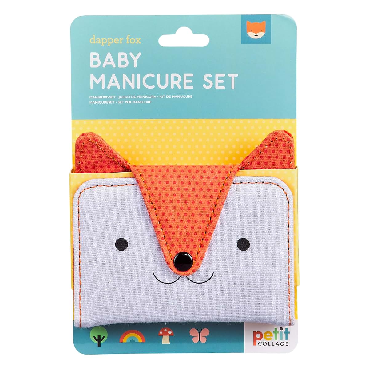 Petit Collage Baby Nail Kit – Includes Baby Nail Clippers, Scissors, and Nail File – Includes a Fox-Shaped Pouch (photo 2)