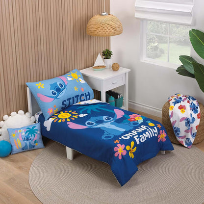 NoJo Disney S Is For Stitch 4 Piece Toddler Bed Set