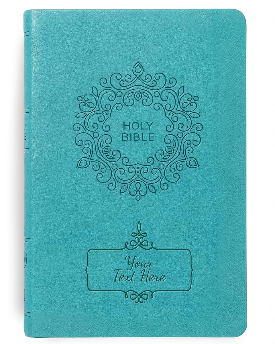Printualist Personalized NKJV Value Thinline Large Print Bible, Turquoise