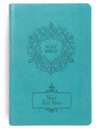 Printualist Personalized NKJV Value Thinline Large Print Bible, Turquoise
