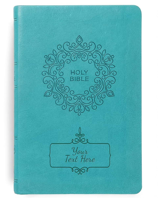 Printualist Personalized NKJV Value Thinline Large Print Bible, Turquoise