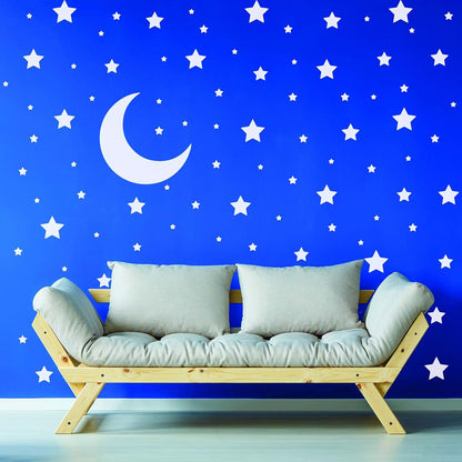White Stars Stickers Space Themed Wall Decals 220 Pack by BabyOneStop
