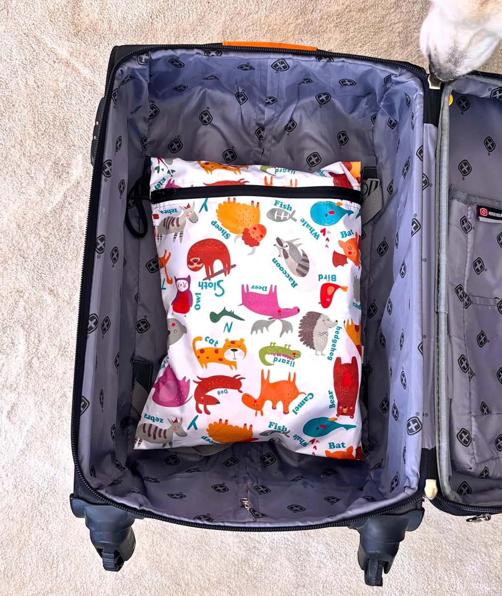 Yorni Extra Large Wet Bag, Reusable Waterproof Wet Dry Bag for Swimwear, Cloth Diapers & Travel, Leak-Resistant Fabric (photo 2)