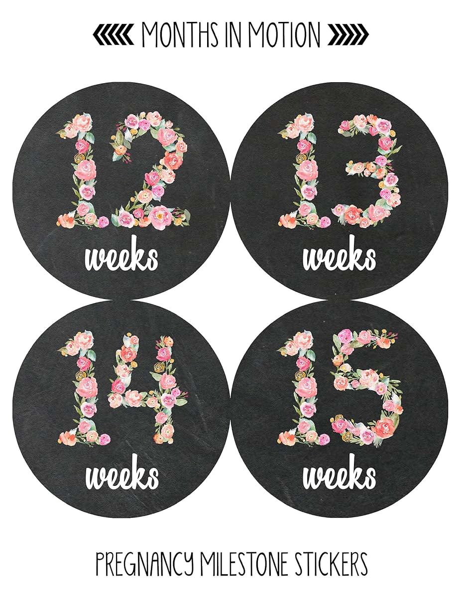 Months In Motion Pregnancy Weekly Belly Growth Stickers - 36 Piece Set (photo 2)