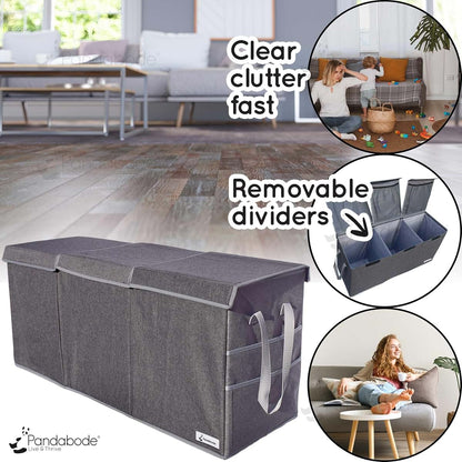 Pandabode Extra Large Toy Box and Storage Organizer with Pockets (photo 3)