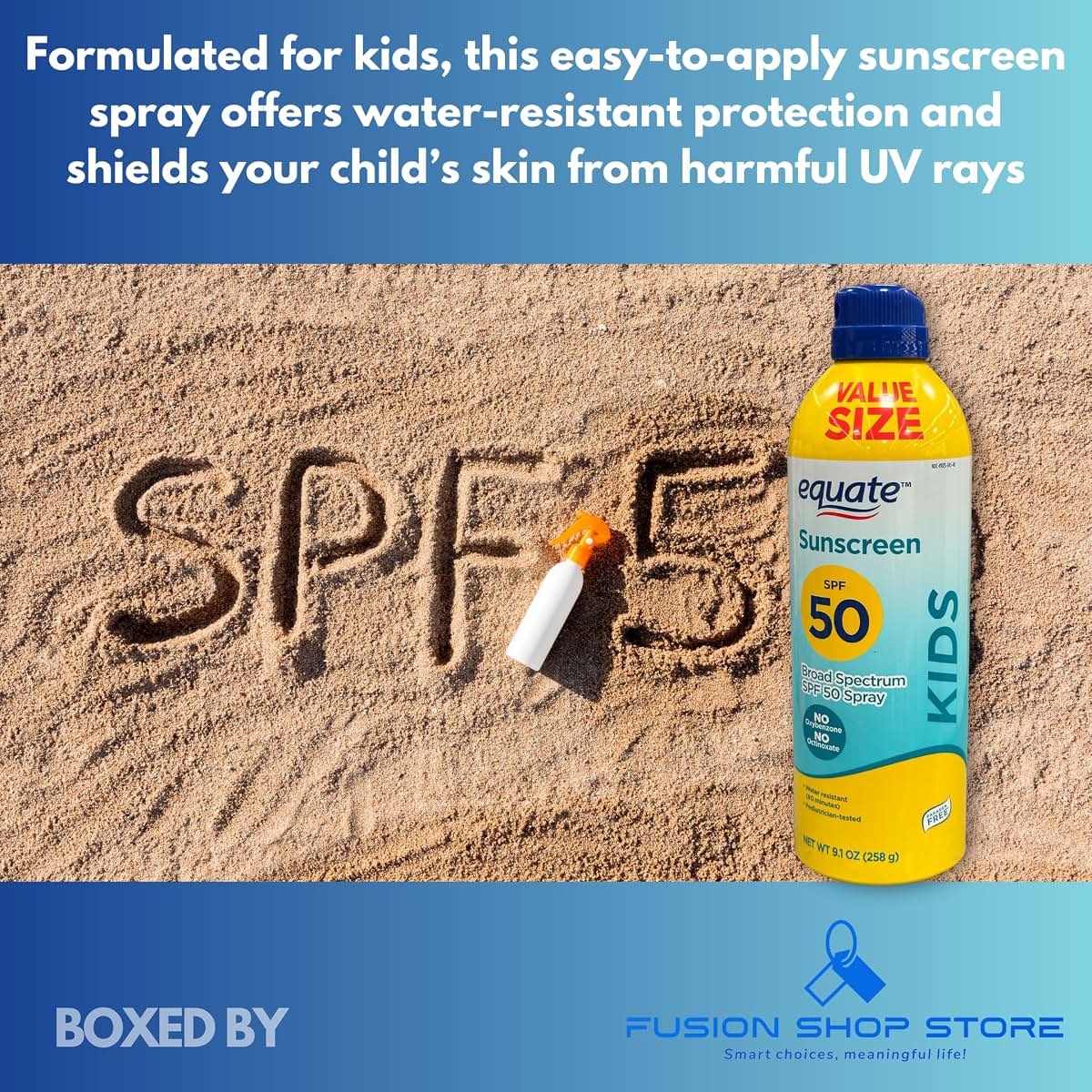 Fusion Shop Store Kids Sunscreen Spray SPF 50 Broad Spectrum Value Size (photo 4)