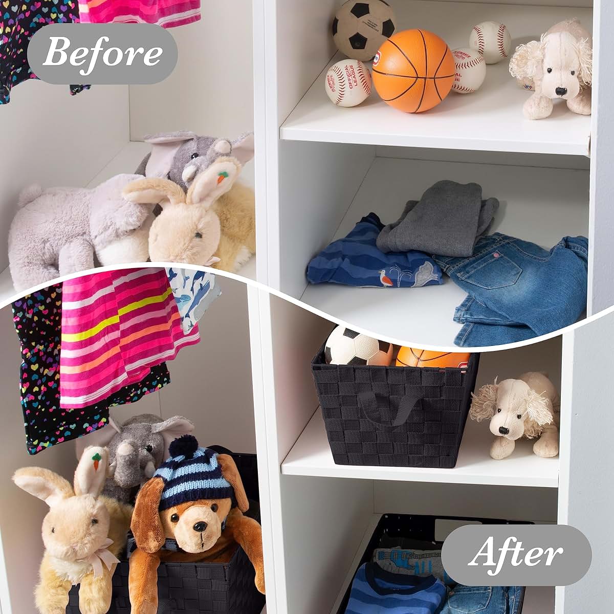 Simplify Woven Storage Tote Basket for Nursery Organization