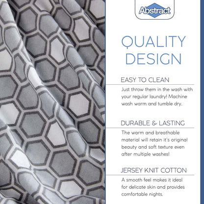 Bassinet Sheets for Baby/Infant Deep Fitted Soft Jersey Knit by Abstract 16" x 32" (Honeycomb Grey) (photo 3)
